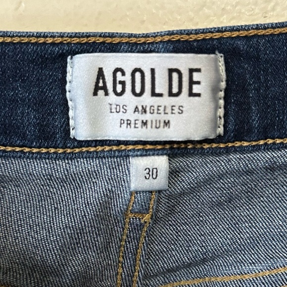 Agolde Sophie High Rise Skinny Crop Jeans in Reverb Raw Hem Size 30 - Picture 10 of 12
